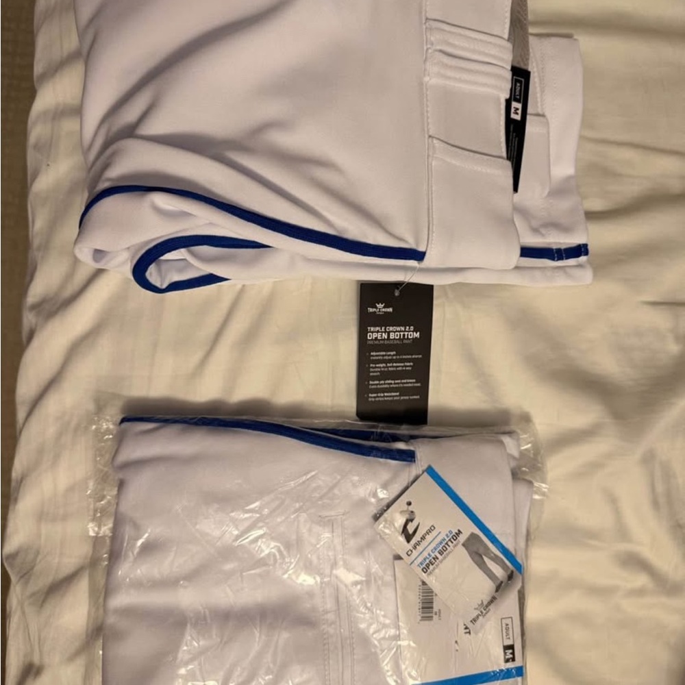White and Blue Athletic Shorts